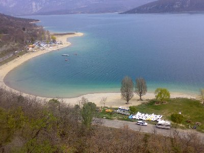 La plage de Sainte Croix du Verdon